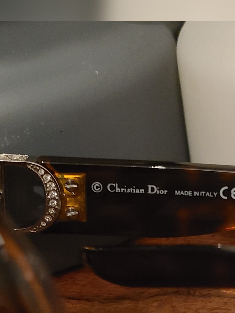 Dior Women's Oversized Tortoiseshell Sunglasses with Crystal 'D' Accent - Picture 8 of 11
